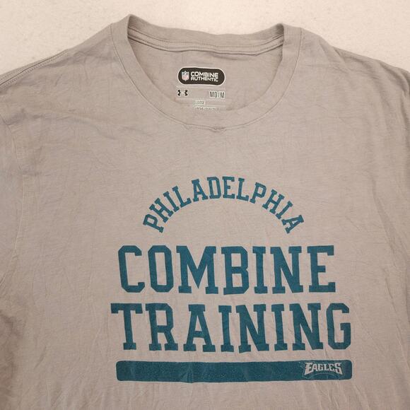 NFL Philadelphia Eagles Graphic Football T-Shirt Mens Size Medium M Gray - Picture 1 of 10